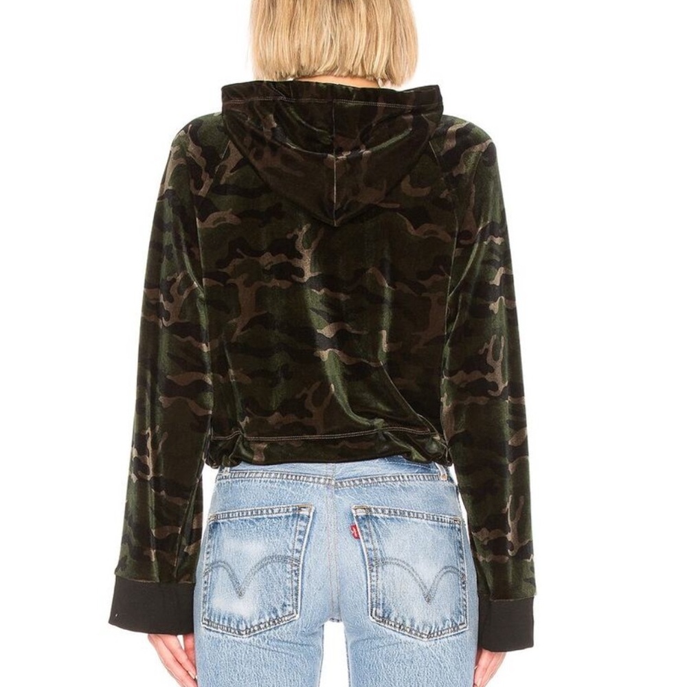 PAM & GELA Velvet Camo Hooded Sweatshirt - Picture 2 of 9